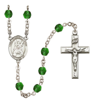 Silver-Plated 6mm Saint Frances of Rome  Engraved Catholic Rosaries