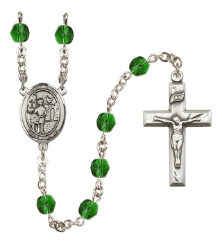Silver-Plated 6mm Saint Vitus  Engraved Catholic Rosaries