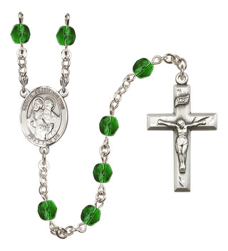 Silver-Plated 6mm Saints Peter & Paul  Engraved Catholic Rosaries
