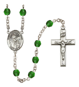 Silver-Plated 6mm Saint Margaret Mary Alacoque  Engraved Catholic Rosaries