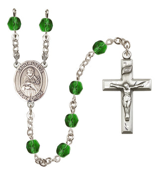 Silver-Plated 6mm Saint Fidelis  Engraved Catholic Rosaries