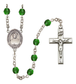 Silver-Plated 6mm Blessed Emilie Tavernier Gamelin  Engraved Catholic Rosaries