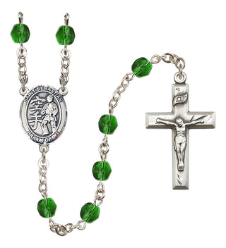 Silver-Plated 6mm Saint Sebastian/Karate Rosary