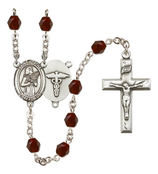 Silver-Plated 6mm Saint Agatha / Nurse Rosary