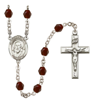 Silver-Plated 6mm Saint Francis de Sales  Engraved Catholic Rosaries