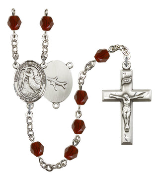 Saint Joseph of Cupertino Rosary with Garnet Beads