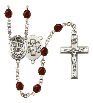 Silver-Plated 6mm Saint Michael / EMT Rosary