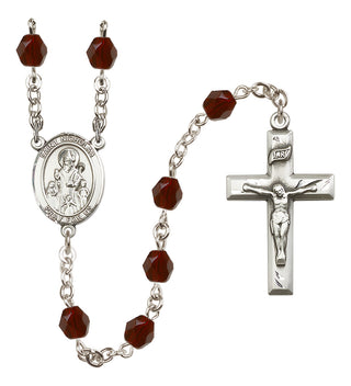 Silver-Plated 6mm Saint Nicholas  Engraved Catholic Rosaries