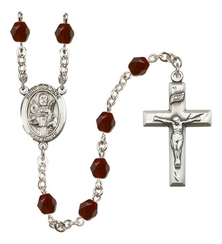 Silver-Plated 6mm Saint Raymond Nonnatus  Engraved Catholic Rosaries
