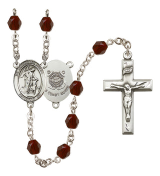 Silver-Plated 6mm Guardian Angel/Coast Guard Rosary
