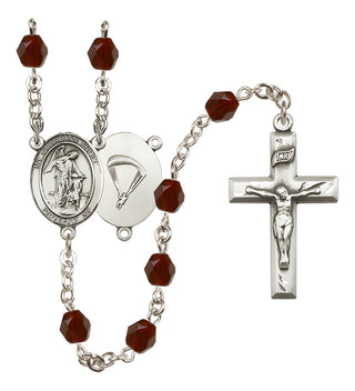 Silver-Plated 6mm Guardian Angel/Paratrooper Rosary