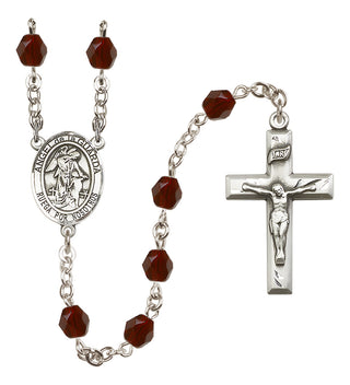 Silver-Plated 6mm Angel de la Guardia  Engraved Catholic Rosaries