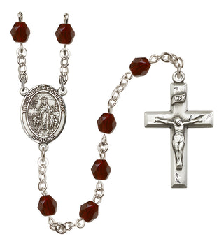 Silver-Plated 6mm Lord Is My Shepherd  Engraved Catholic Rosaries