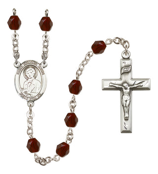 Silver-Plated 6mm Saint Dominic Savio  Engraved Catholic Rosaries