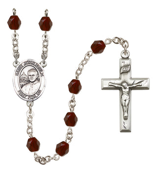 Silver-Plated 6mm Saint John Paul II Rosary