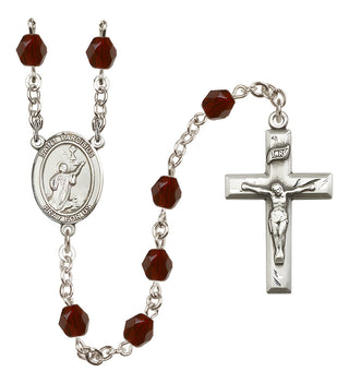 Silver-Plated 6mm Saint Tarcisius  Engraved Catholic Rosaries