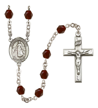 Silver-Plated 6mm Blessed Karolina Kozkowna  Engraved Catholic Rosaries