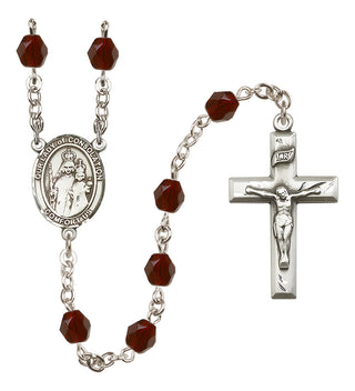 Silver-Plated 6mm Our Lady of Consolation  Engraved Catholic Rosaries