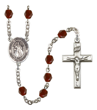 Divina Misericordia Rosary with Garnet Beads