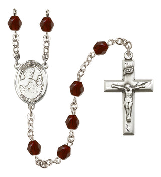 Silver-Plated 6mm Saint Kieran  Engraved Catholic Rosaries