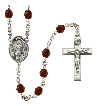 Silver-Plated 6mm Saint Juliana of Cumae  Engraved Catholic Rosaries