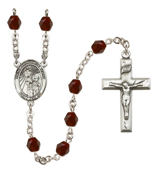 Silver-Plated 6mm Saint Margaret Mary Alacoque  Engraved Catholic Rosaries