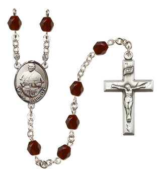 Silver-Plated 6mm Pope Francis Rosary