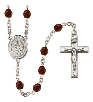Silver-Plated 6mm Saint Sebastian / Choir Rosary