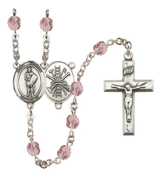 Silver-Plated 6mm Saint Florian/Firefighter Rosary