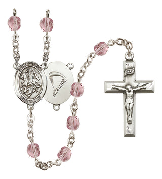 Silver-Plated 6mm Saint George / Paratrooper Rosary