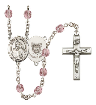 Silver-Plated 6mm Saint Joan of Arc /Coast Guard Rosary
