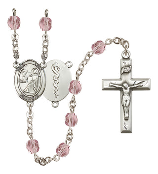 Silver-Plated 6mm Saint Luke the Apostle / Doctor Rosary