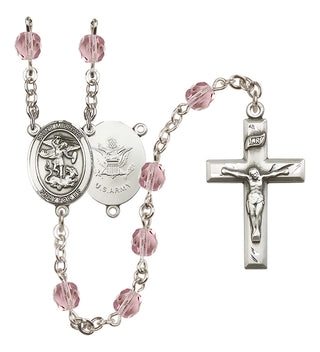 Silver-Plated 6mm Saint Michael / Army Rosary
