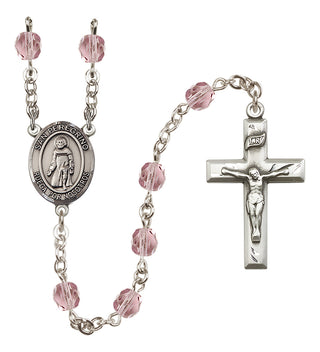 Silver-Plated 6mm San Peregrino  Engraved Catholic Rosaries