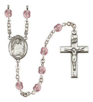 Silver-Plated 6mm Saint Edith Stein  Engraved Catholic Rosaries