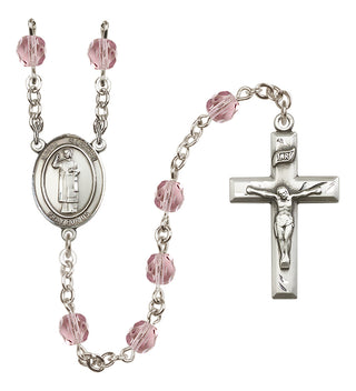 Silver-Plated 6mm Saint Stephen the Martyr  Engraved Catholic Rosaries