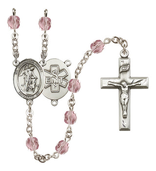Silver-Plated 6mm Guardian Angel / EMT Rosary