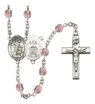 Silver-Plated 6mm Guardian Angel / Air Force Rosary