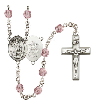 Silver-Plated 6mm Guardian Angel / Army Rosary