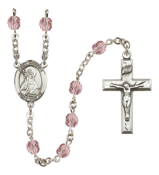 Silver-Plated 6mm Saint Bridget of Sweden  Engraved Catholic Rosaries