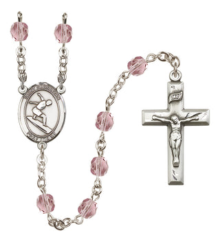 Silver-Plated 6mm Saint Sebastian/Surfing Rosary