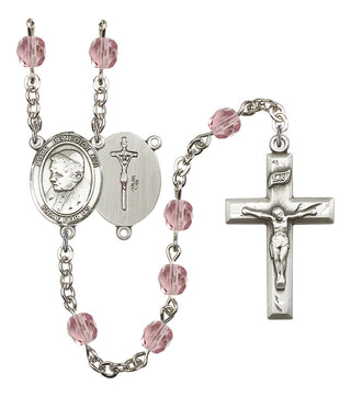 Pope Emeritace Benedict XVI Rosary with Light Amethyst Beads