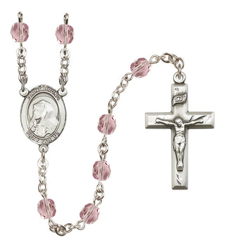 Silver-Plated 6mm Saint Bruno  Engraved Catholic Rosaries