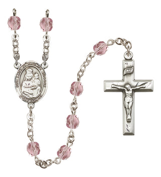Silver-Plated 6mm Our Lady of Prompt Succor  Engraved Catholic Rosaries