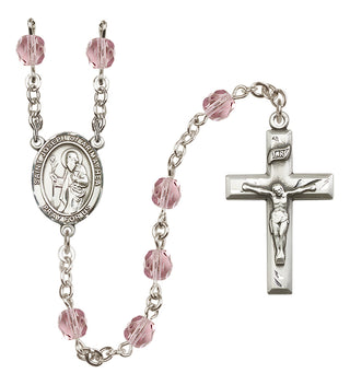 Silver-Plated 6mm Saint Joseph of Arimathea  Engraved Catholic Rosaries