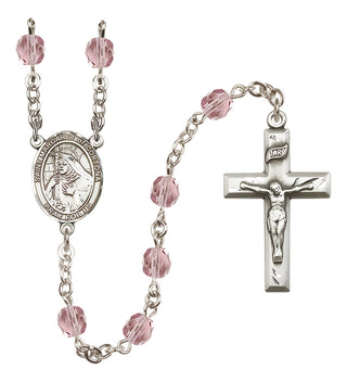 Silver-Plated 6mm Saint Margaret of Cortona  Engraved Catholic Rosaries