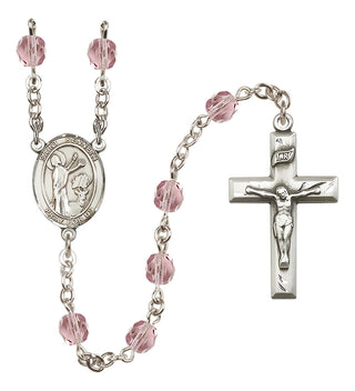 Silver-Plated 6mm Saint Kenneth  Engraved Catholic Rosaries