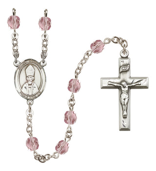Silver-Plated 6mm Saint Anselm of Canterbury  Engraved Catholic Rosaries