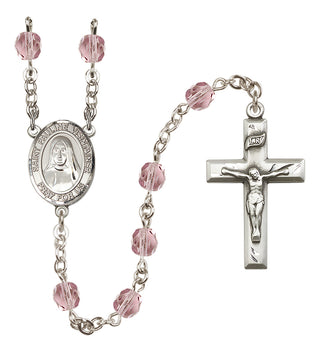 Silver-Plated 6mm Saint Pauline Visintainer  Engraved Catholic Rosaries