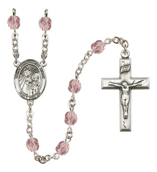 Silver-Plated 6mm Saint Margaret Mary Alacoque  Engraved Catholic Rosaries